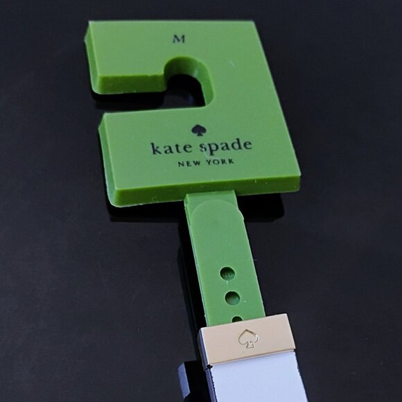 Kate Spade New York Women\'s Rhinestone Bow Genuine Leather Belt in True White